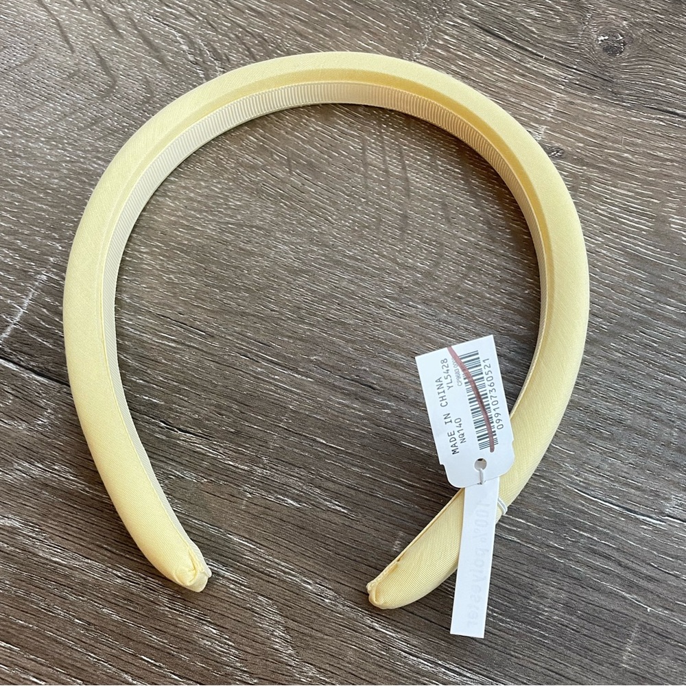 Madewell‎ Skinny Padded Headband light yellow NWT polyester
